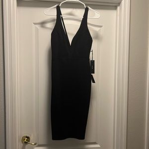 Black Lulus Midi Dress NWT